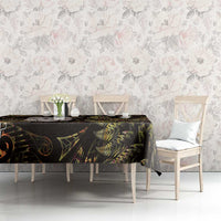 New Zealand Aotearoa Tablecloth Maori Wheku Paua Shell Glitter Gold LT05 - Polynesian Pride
