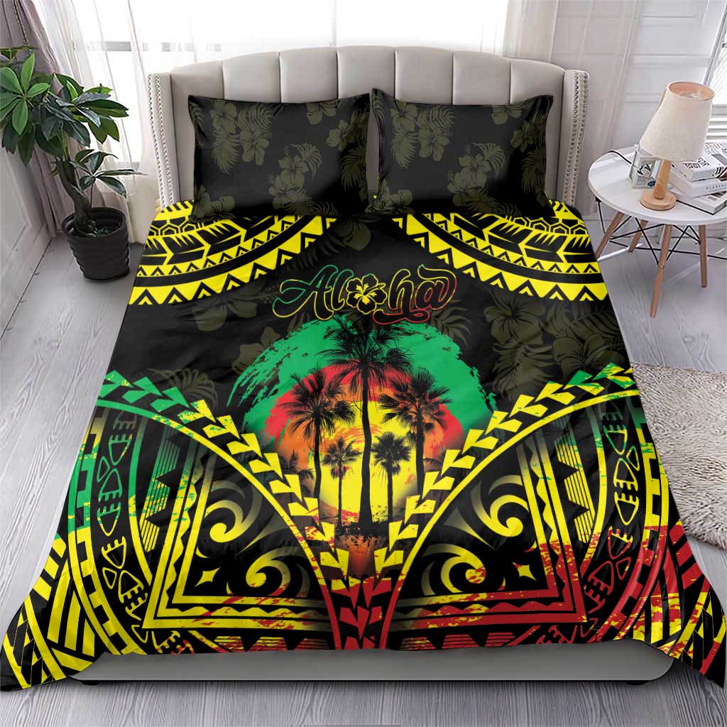 Aloha Tropical Palm Trees Bedding Set Reggae Polynesian Pattern LT05 - Polynesian Pride