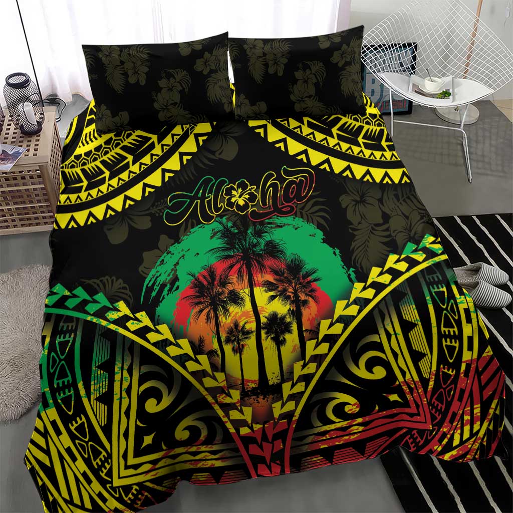 Aloha Tropical Palm Trees Bedding Set Reggae Polynesian Pattern LT05 - Polynesian Pride