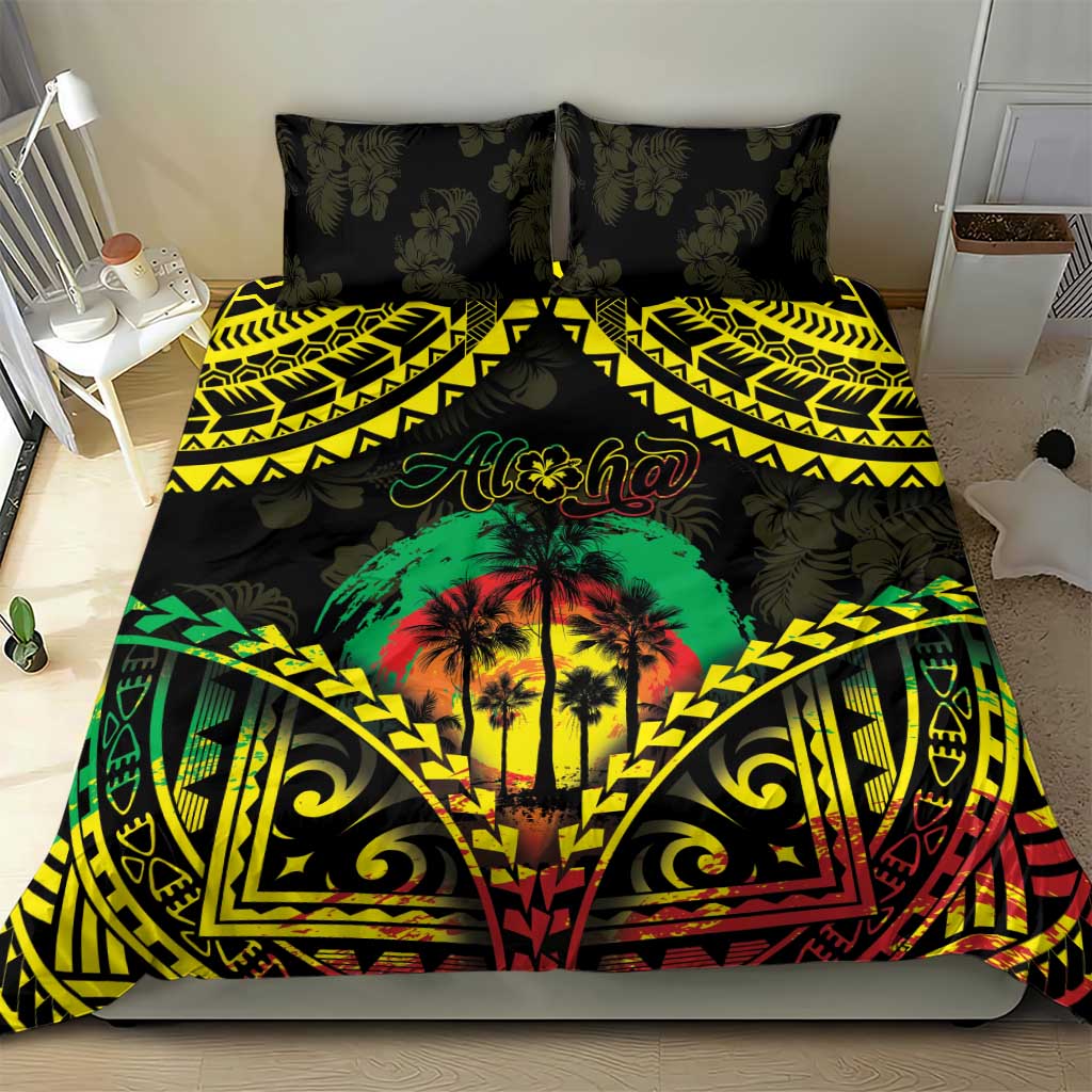Aloha Tropical Palm Trees Bedding Set Reggae Polynesian Pattern LT05 - Polynesian Pride