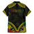 Aloha Tropical Palm Trees Family Matching Short Sleeve Bodycon Dress and Hawaiian Shirt Reggae Polynesian Pattern