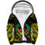 Aloha Tropical Palm Trees Sherpa Hoodie Reggae Polynesian Pattern