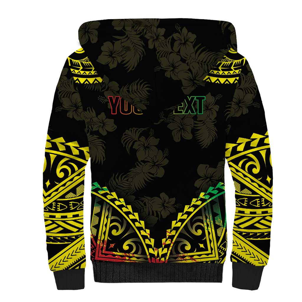 Aloha Tropical Palm Trees Sherpa Hoodie Reggae Polynesian Pattern LT05 - Polynesian Pride