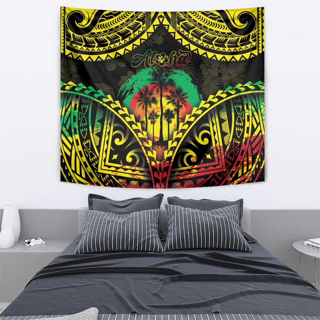 Aloha Tropical Palm Trees Tapestry Reggae Polynesian Pattern LT05 - Polynesian Pride