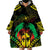 Aloha Tropical Palm Trees Wearable Blanket Hoodie Reggae Polynesian Pattern