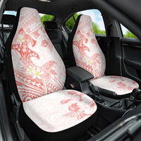 Polynesia Hammerhead Shark Car Seat Cover Tropical Flowers Tribal Pattern Peach LT05 One Size Peach - Polynesian Pride