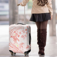 Polynesia Hammerhead Shark Luggage Cover Tropical Flowers Tribal Pattern Peach LT05 - Polynesian Pride