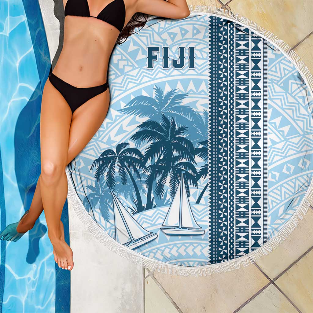 Fiji Regatta Beach Blanket Palm Tree Tapa Pattern LT05 - Polynesian Pride