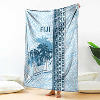 Fiji Regatta Blanket Palm Tree Tapa Pattern LT05 - Polynesian Pride