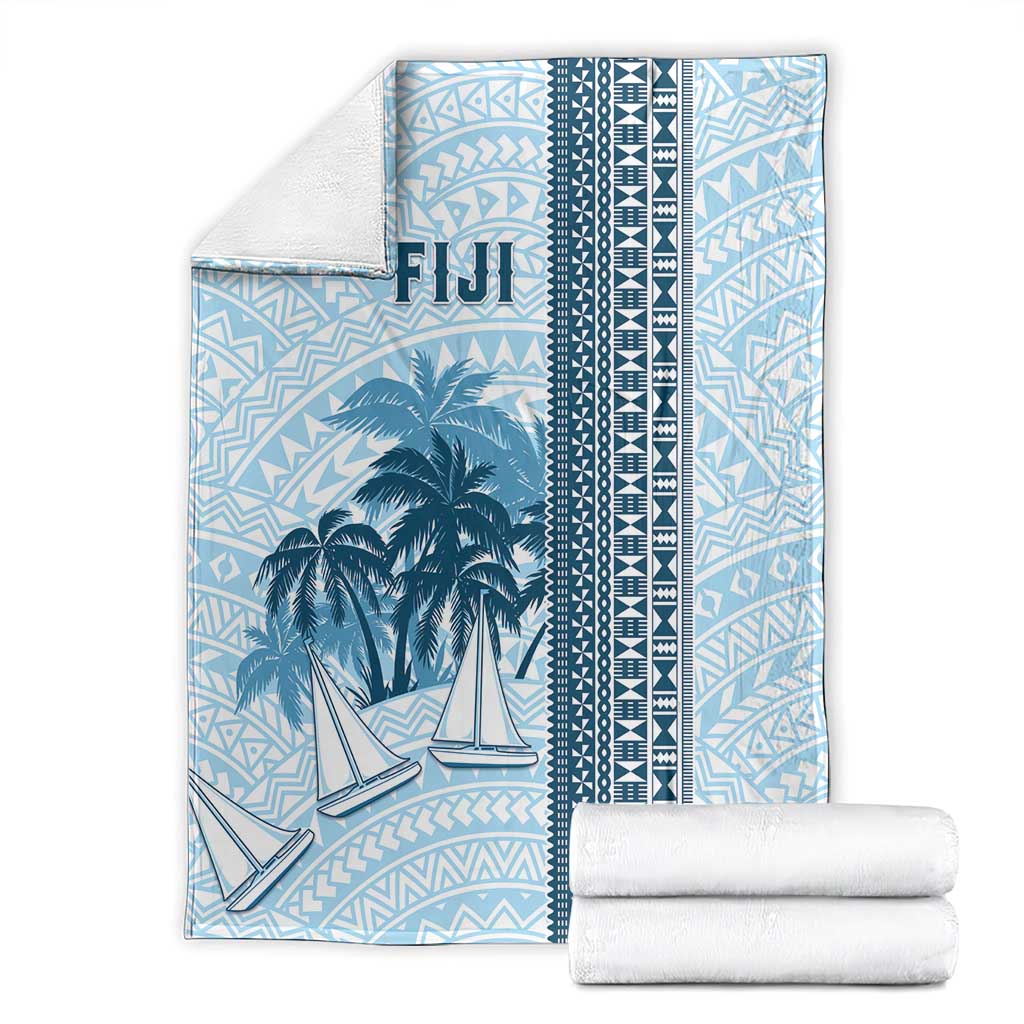Fiji Regatta Blanket Palm Tree Tapa Pattern LT05 - Polynesian Pride