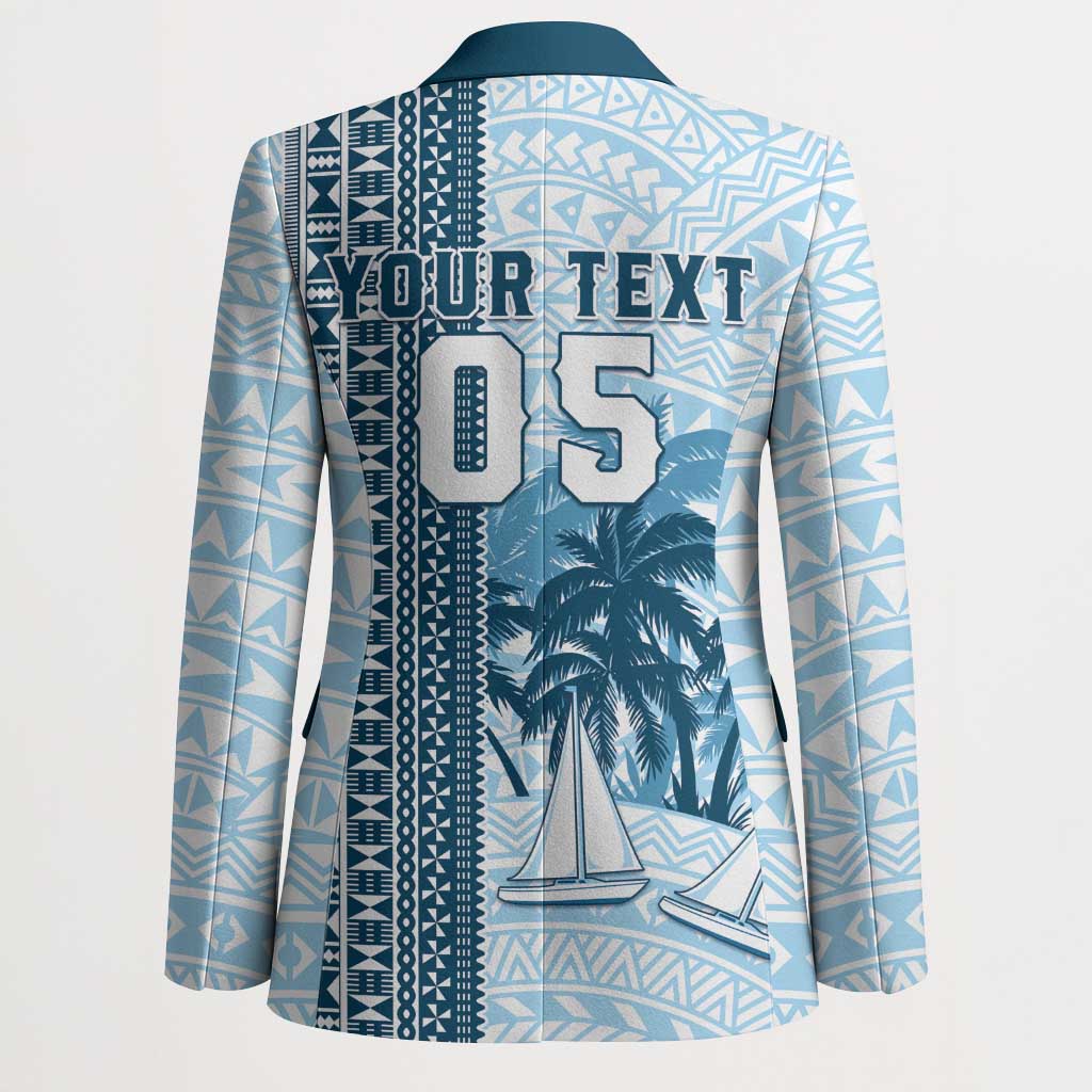 Custom Fiji Regatta Blazer Palm Tree Tapa Pattern LT05 - Polynesian Pride