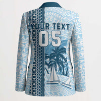 Custom Fiji Regatta Blazer Palm Tree Tapa Pattern LT05 - Polynesian Pride