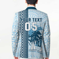 Custom Fiji Regatta Blazer Palm Tree Tapa Pattern LT05 - Polynesian Pride