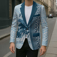 Custom Fiji Regatta Blazer Palm Tree Tapa Pattern LT05 - Polynesian Pride