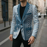 Custom Fiji Regatta Blazer Palm Tree Tapa Pattern LT05 - Polynesian Pride