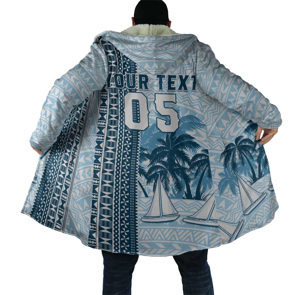 Custom Fiji Regatta Cloak Palm Tree Tapa Pattern LT05 - Polynesian Pride