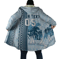 Custom Fiji Regatta Cloak Palm Tree Tapa Pattern LT05 - Polynesian Pride