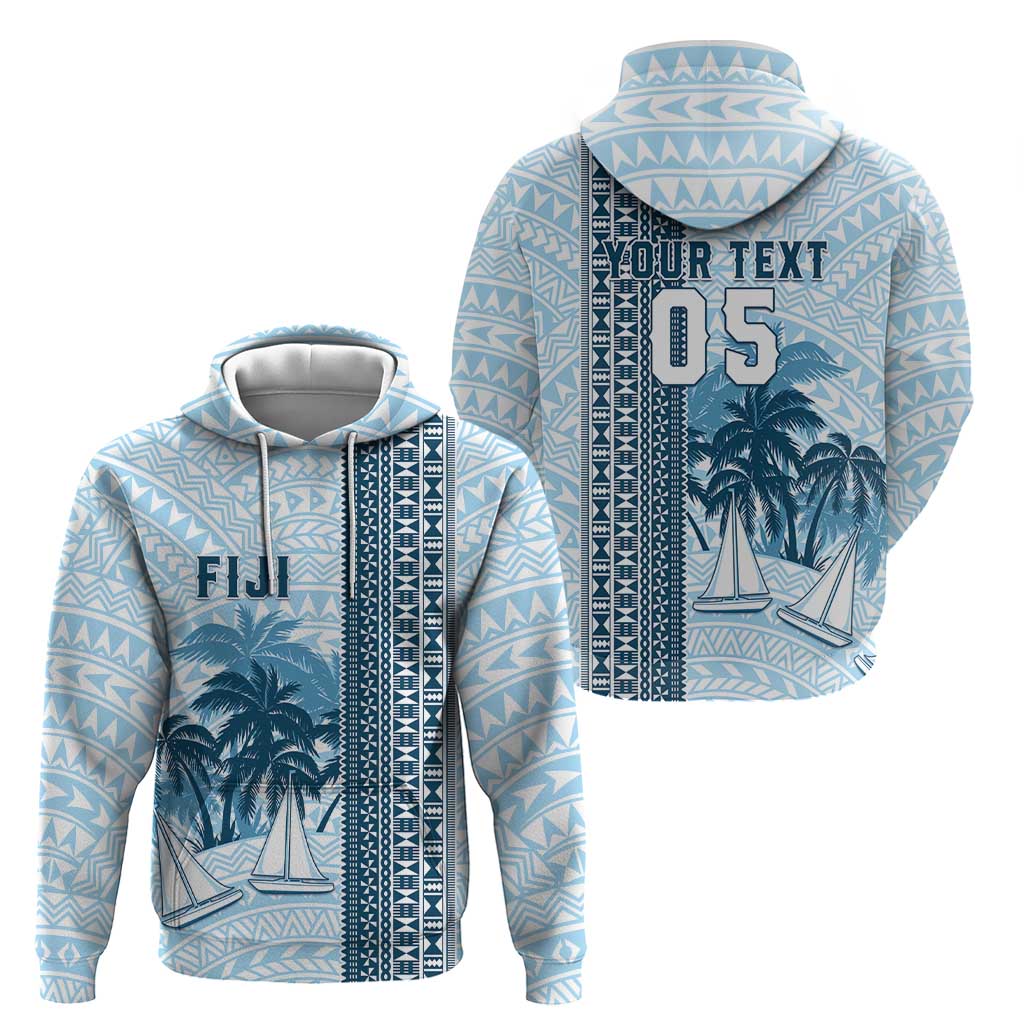 Custom Fiji Regatta Hoodie Palm Tree Tapa Pattern LT05 - Polynesian Pride