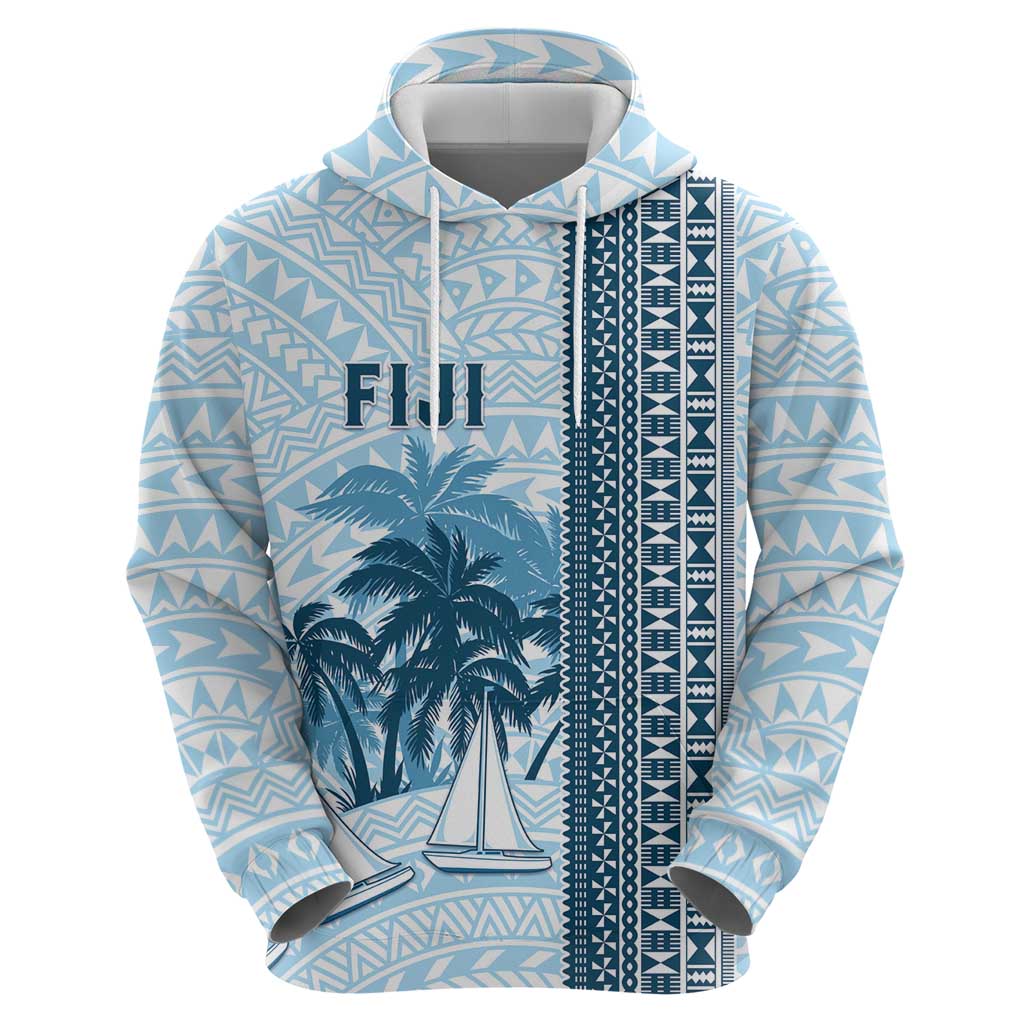 Custom Fiji Regatta Hoodie Palm Tree Tapa Pattern LT05 - Polynesian Pride