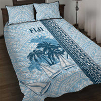Fiji Regatta Quilt Bed Set Palm Tree Tapa Pattern LT05 Blue - Polynesian Pride