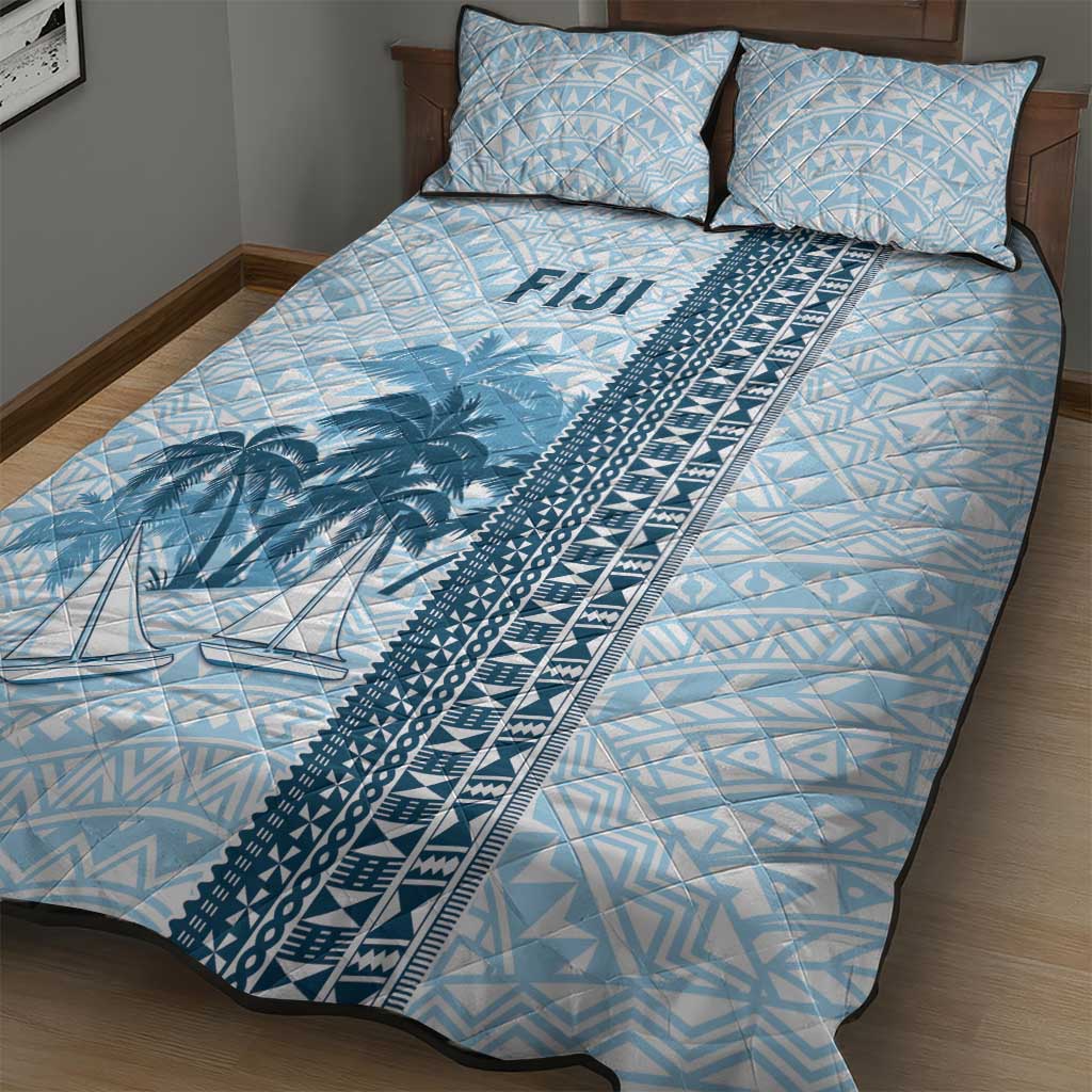 Fiji Regatta Quilt Bed Set Palm Tree Tapa Pattern LT05 - Polynesian Pride