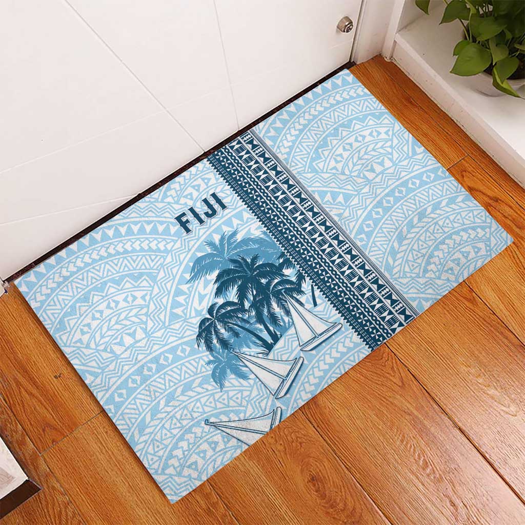 Fiji Regatta Rubber Doormat Palm Tree Tapa Pattern LT05 - Polynesian Pride