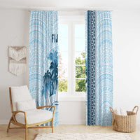 Fiji Regatta Window Curtain Palm Tree Tapa Pattern LT05 - Polynesian Pride