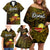 Personalized Happy Diwali Festival Family Matching Off Shoulder Short Dress and Hawaiian Shirt Diya Lamp Hibiscus Polynesian Pattern LT05 - Polynesian Pride