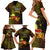 Personalized Happy Diwali Festival Family Matching Short Sleeve Bodycon Dress and Hawaiian Shirt Diya Lamp Hibiscus Polynesian Pattern LT05 - Polynesian Pride