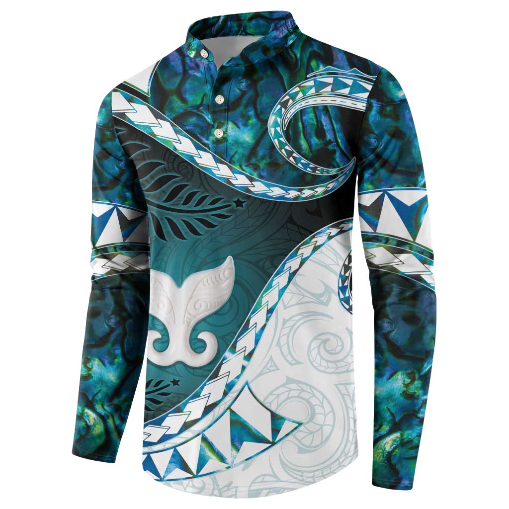 Aotearoa New Zealand Button Sweatshirt Maori Wera Paua Shell Teal Glitter LT05 - Polynesian Pride