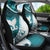 Aotearoa New Zealand Car Seat Cover Maori Wera Paua Shell Teal Glitter