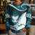 Aotearoa New Zealand Kid Ugly Christmas Sweater Maori Wera Paua Shell Teal Glitter