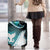 Aotearoa New Zealand Luggage Cover Maori Wera Paua Shell Teal Glitter