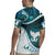 Aotearoa New Zealand Rugby Jersey Maori Wera Paua Shell Teal Glitter