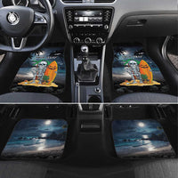 Hawaii Halloween Car Mats Hallowaiian Skeleton Surf LT05 Set 4pcs Black - Polynesian Pride