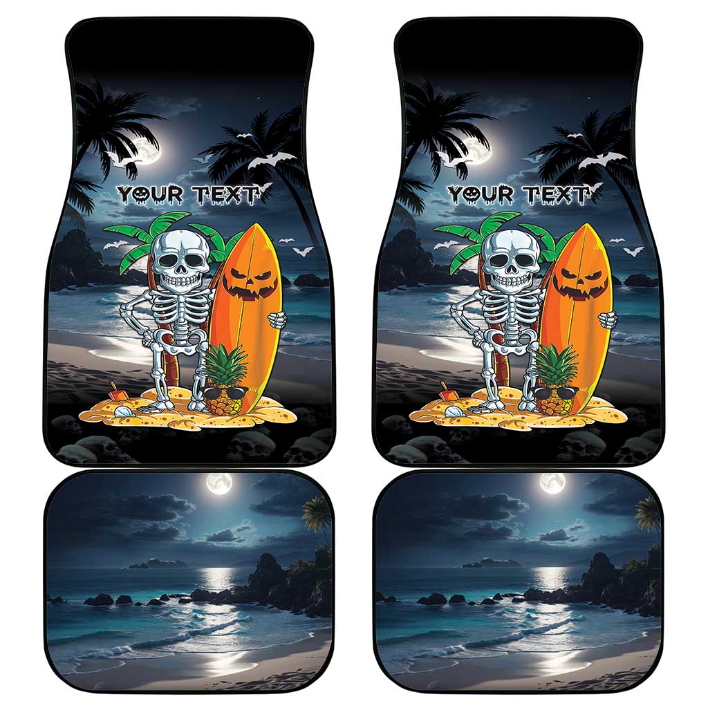 Hawaii Halloween Car Mats Hallowaiian Skeleton Surf LT05 - Polynesian Pride