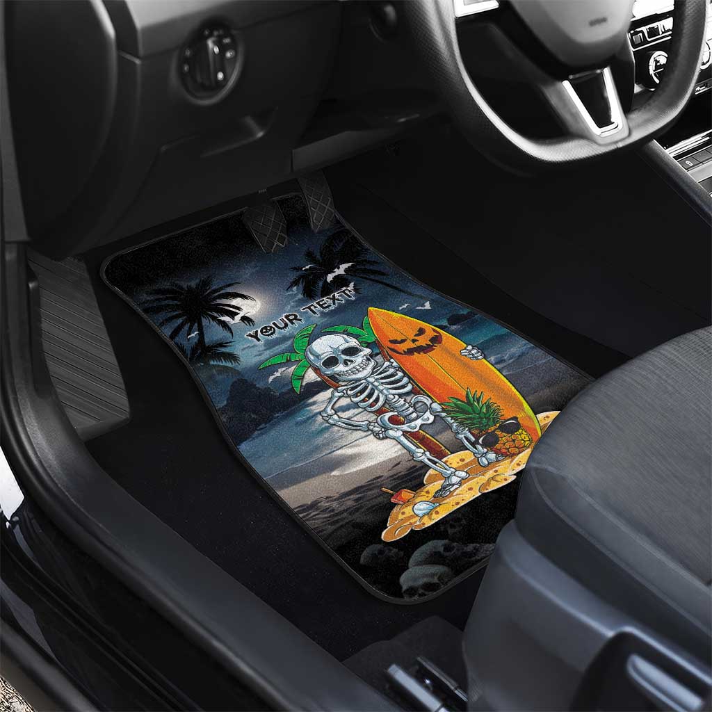 Hawaii Halloween Car Mats Hallowaiian Skeleton Surf LT05 - Polynesian Pride