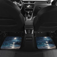 Hawaii Halloween Car Mats Hallowaiian Skeleton Surf LT05 Set 2pcs - Back Black - Polynesian Pride