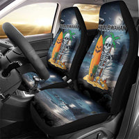 Hawaii Halloween Car Seat Cover Hallowaiian Skeleton Surf LT05 - Polynesian Pride