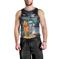 Personalised Hawaii Halloween Men Tank Top Hallowaiian Skeleton Surf LT05 - Polynesian Pride