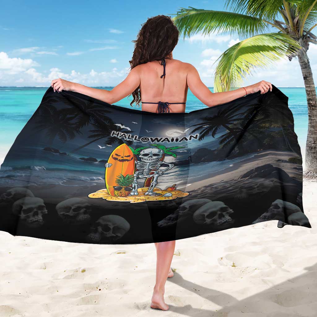 Hawaii Halloween Sarong Hallowaiian Skeleton Surf LT05 - Polynesian Pride