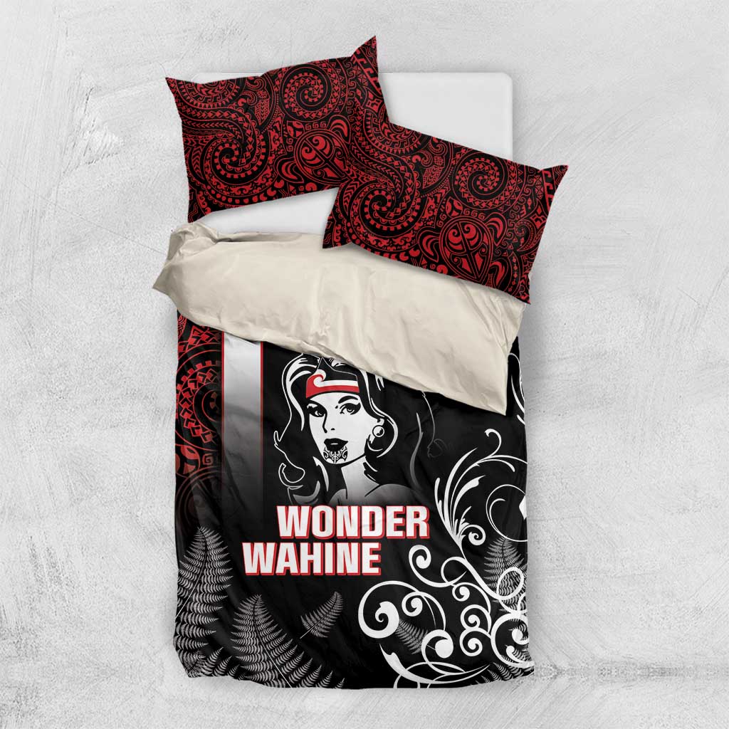 New Zealand Aotearoa Mana Wahine Bedding Set LT05 US Twin 172cm x 218cm Black - Polynesian Pride