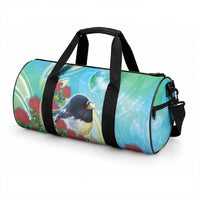 New Zealand Tomtit Duffle Bag Maori Koru With Pohutukawa Galaxy Style LT05 - Polynesian Pride