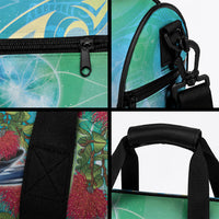 New Zealand Tomtit Duffle Bag Maori Koru With Pohutukawa Galaxy Style LT05 - Polynesian Pride