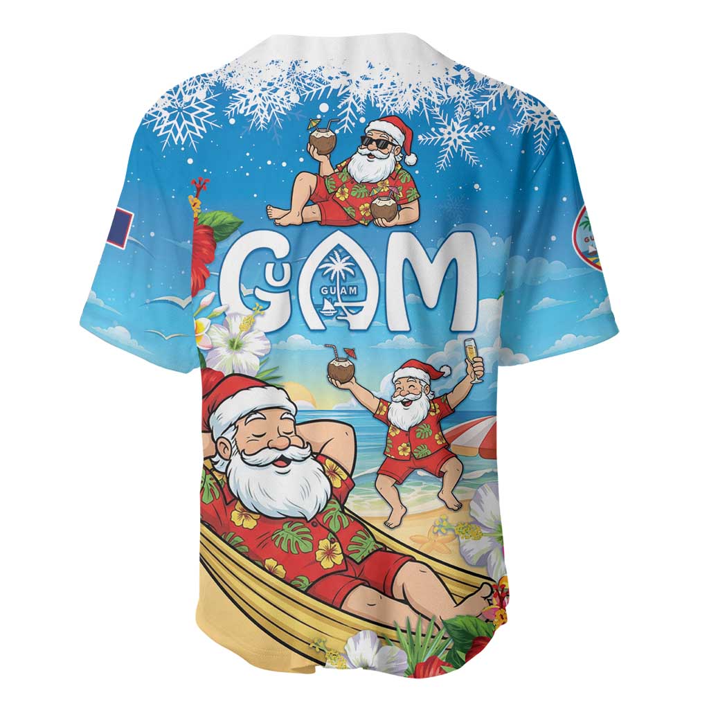 Guam Christmas Baseball Jersey Felis Pasgua Chilling Santa LT05 - Polynesian Pride