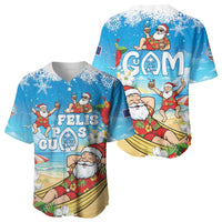 Guam Christmas Baseball Jersey Felis Pasgua Chilling Santa LT05 - Polynesian Pride