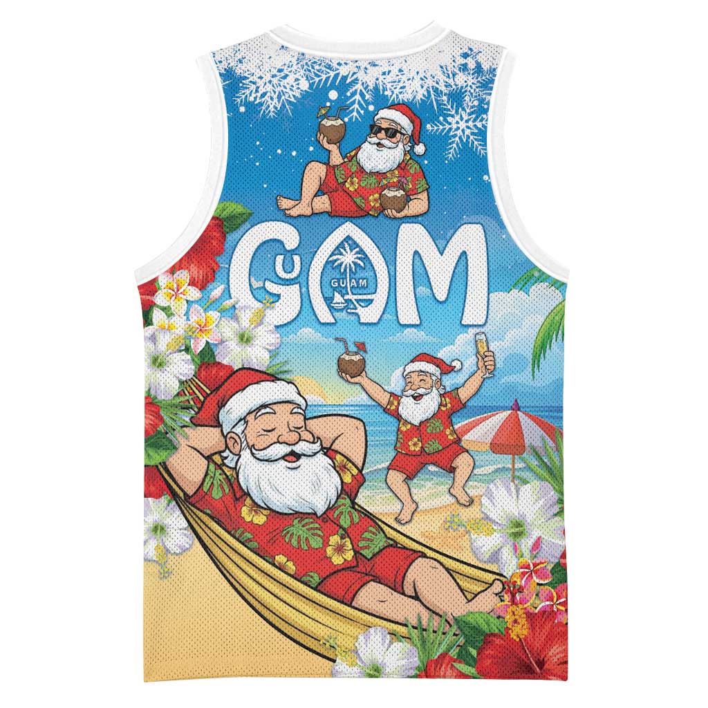 Guam Christmas Basketball Jersey Felis Pasgua Chilling Santa LT05 - Polynesian Pride