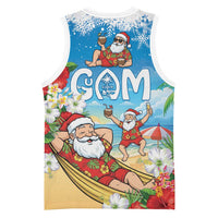 Guam Christmas Basketball Jersey Felis Pasgua Chilling Santa LT05 - Polynesian Pride