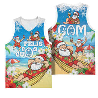 Guam Christmas Basketball Jersey Felis Pasgua Chilling Santa LT05 - Polynesian Pride