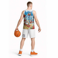 Guam Christmas Basketball Jersey Felis Pasgua Chilling Santa LT05 - Polynesian Pride